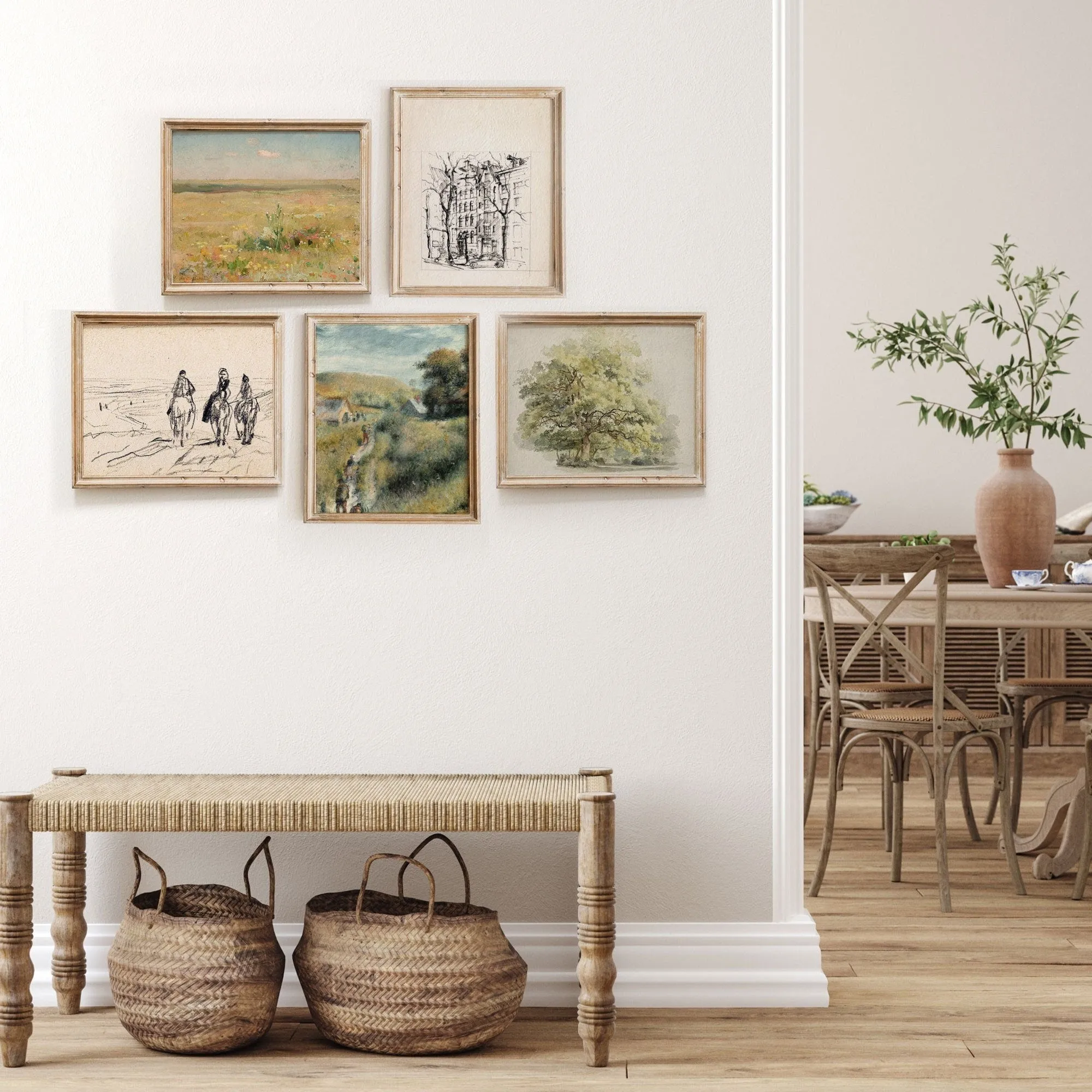 Landscape Vintage and Sketches Gallery Wall Art