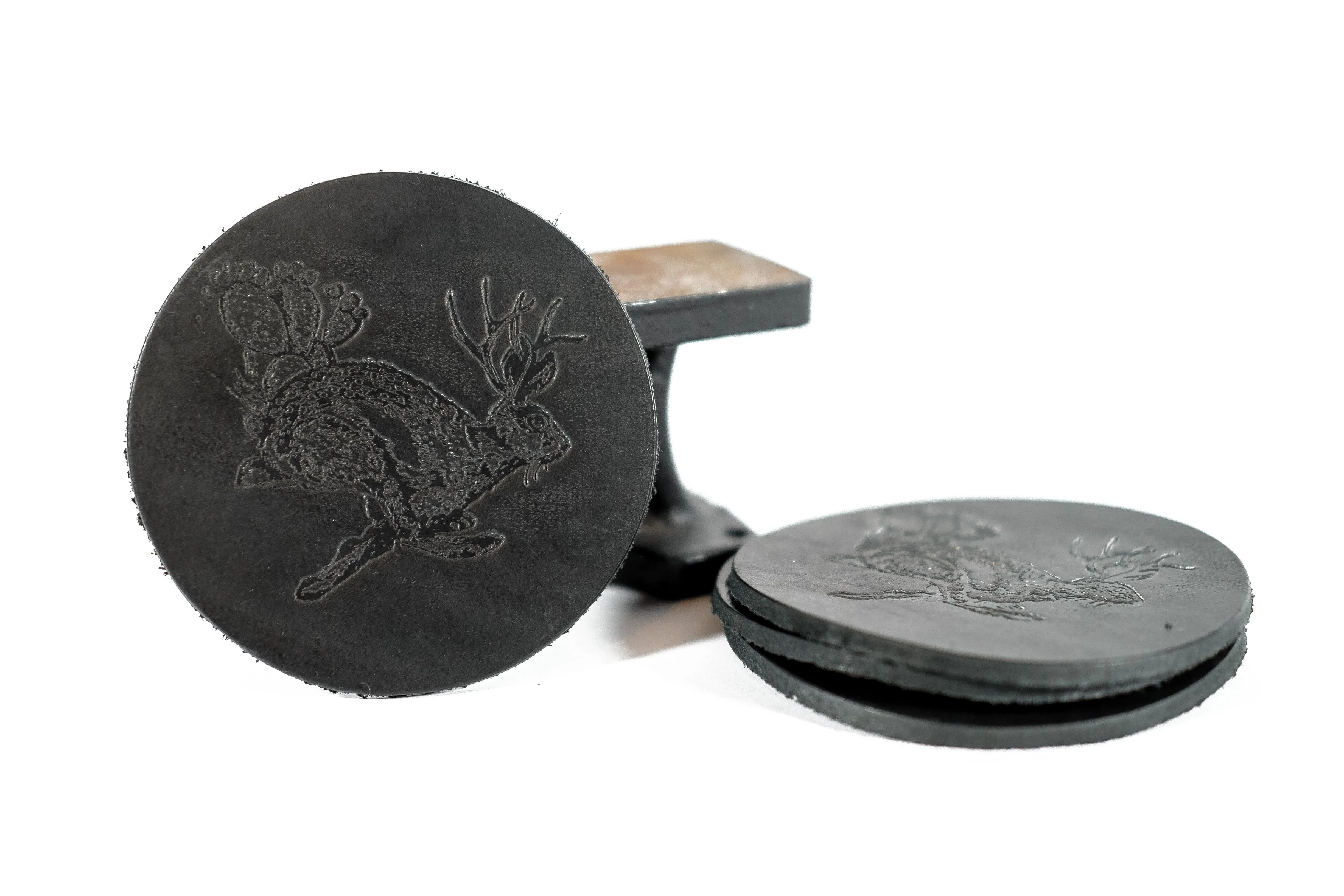 Leather Coaster Set - Jackelope