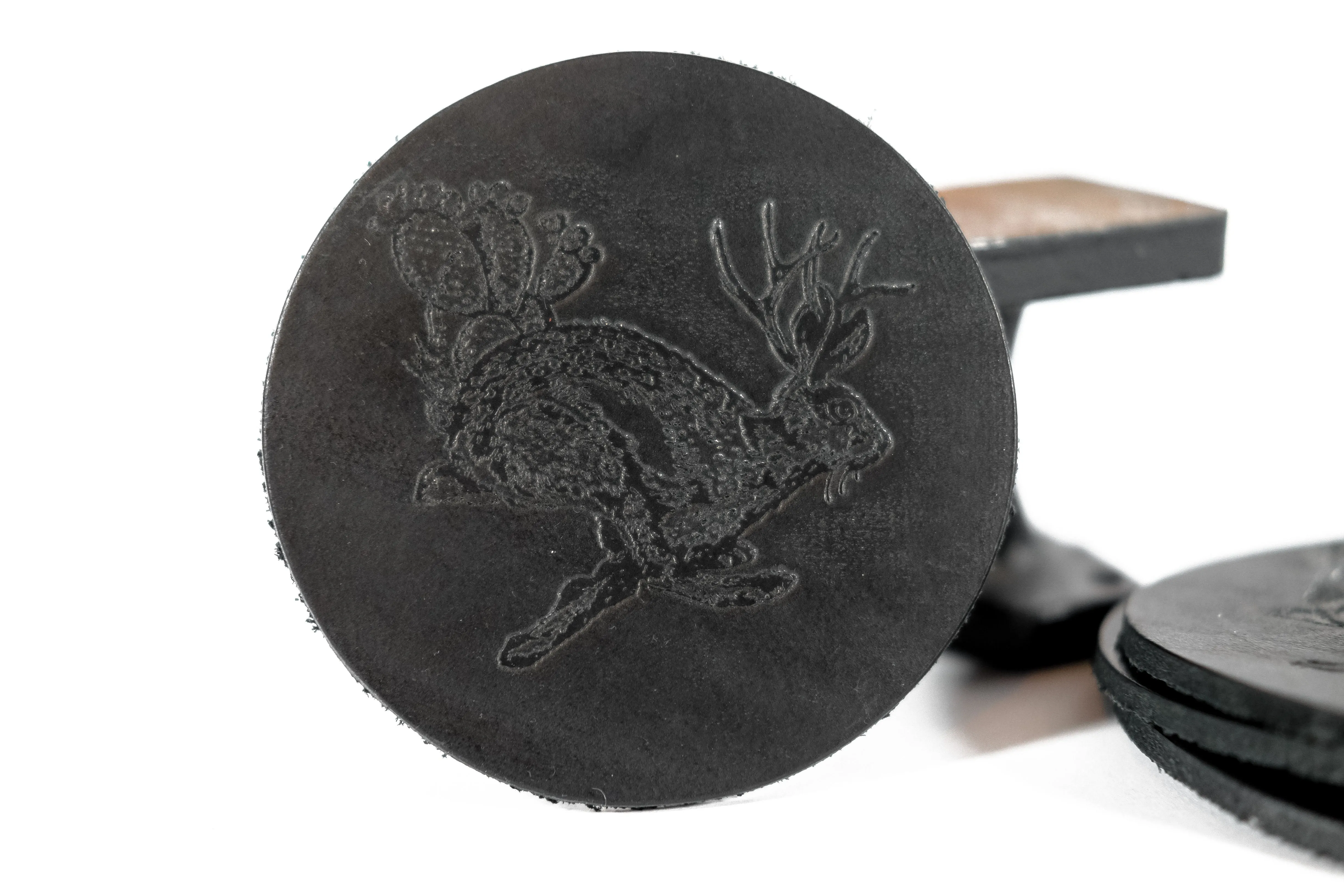 Leather Coaster Set - Jackelope