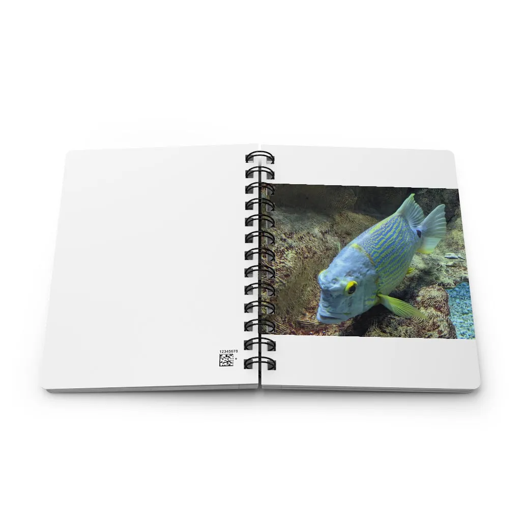 Light Blue Fish Spiral Bound Journal