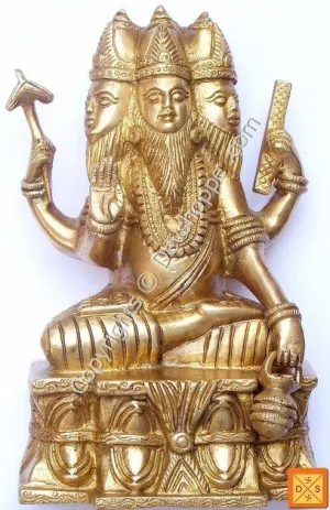 Lord Brahma brass idol - Rare and hard to find