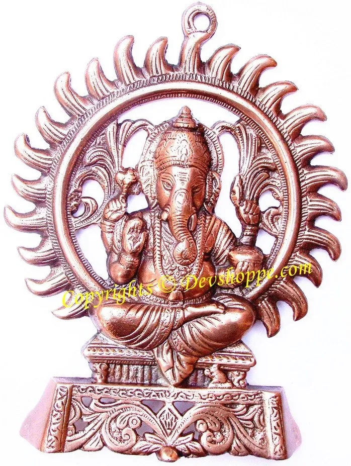 Lord Ganesha in sitting pose wall hanging