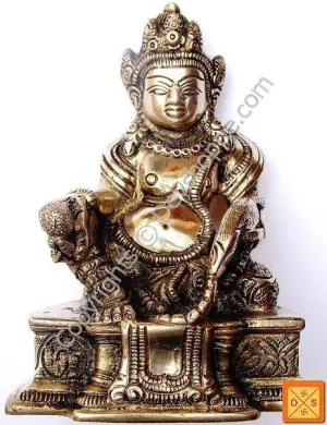 Lord Kubera idol in mixed metal alloy