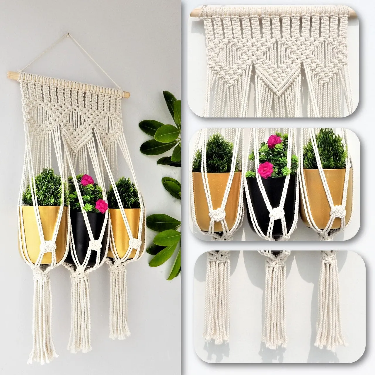 Macrame Cotton Plant Hanger