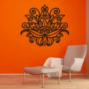 Mandala Lotus Metal Wall Art