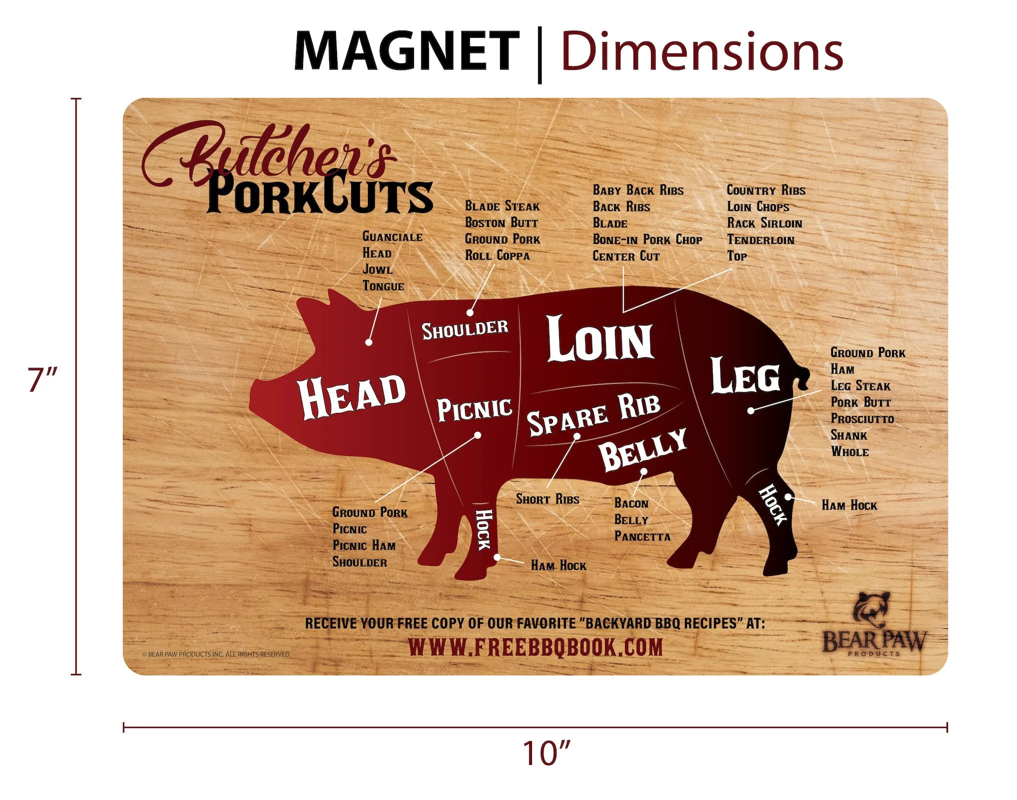 Meat Cut Guide Magnets