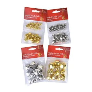 Metal Jingle Bells, Assorted Sizes, 98-Piece