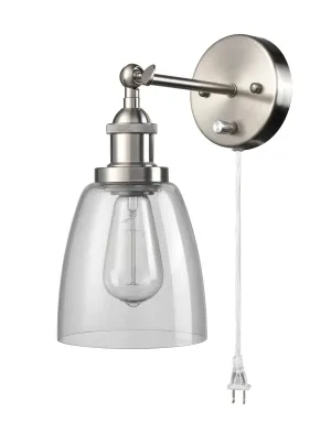 Mini Bell Glass Brushed Nickel Wall Sconces