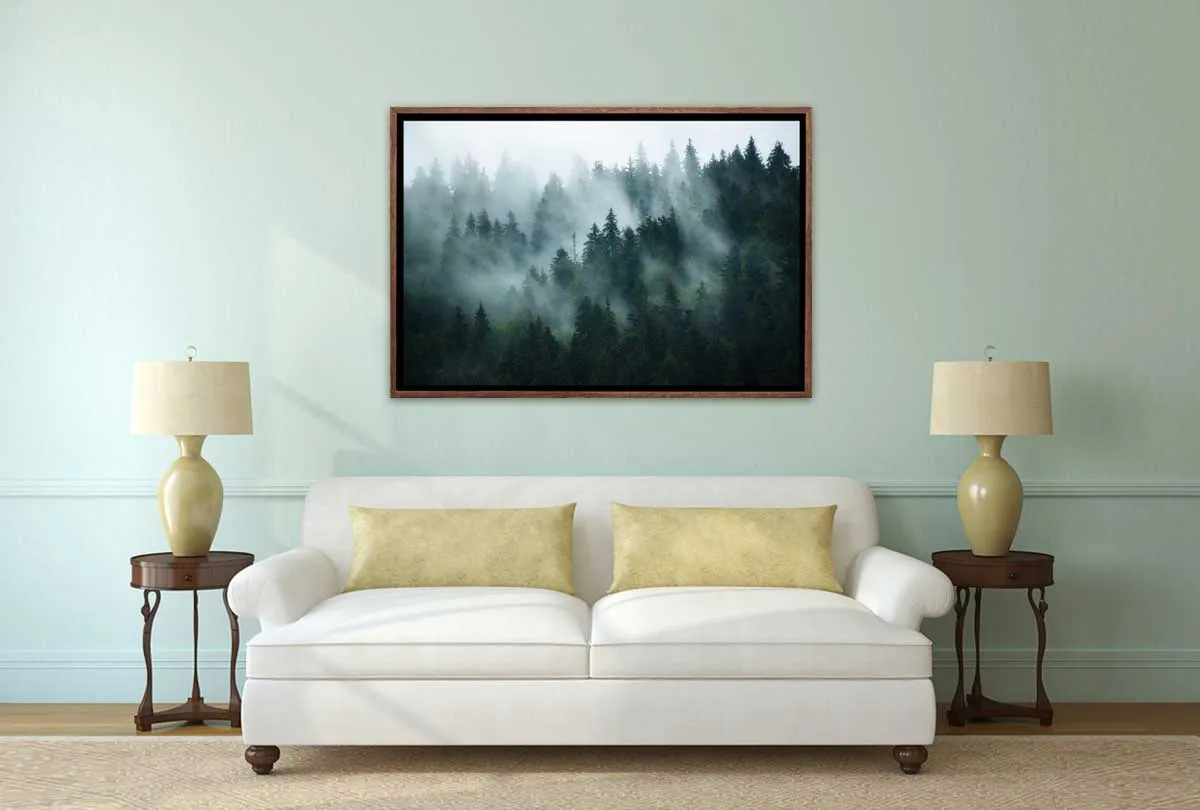 Misty Pine Forest 2 | Canvas Wall Art Print