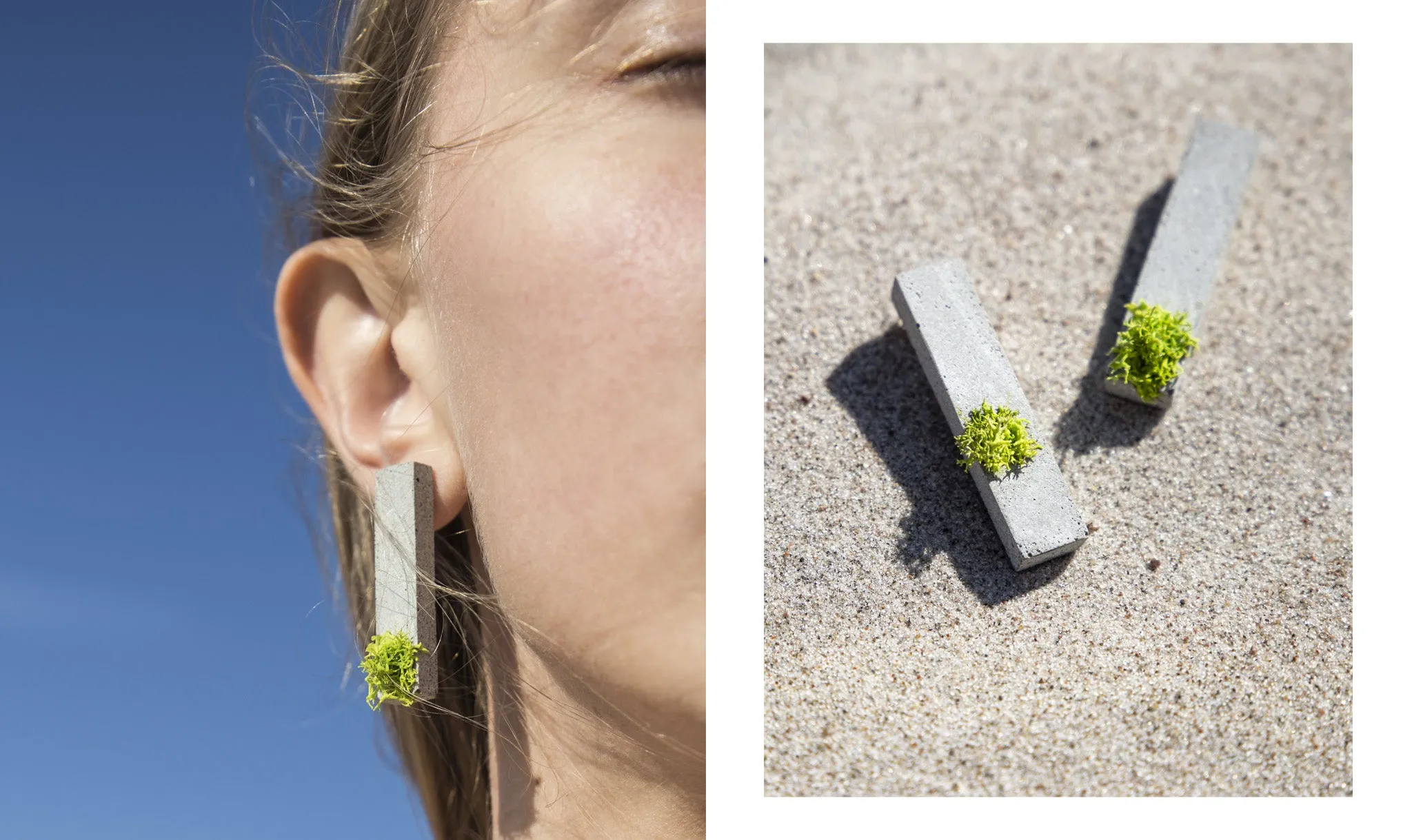 MOSSY BLOCK EARRINGS