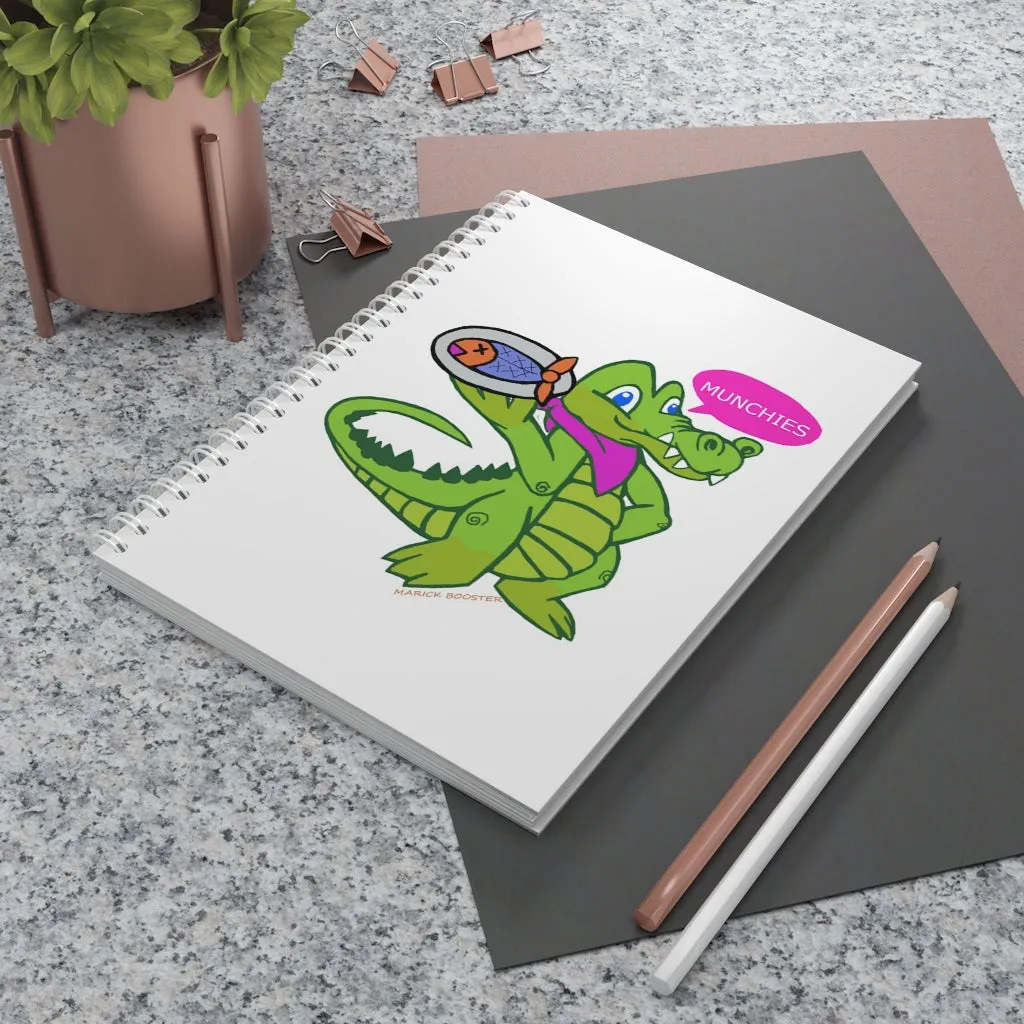 Munchies the Crocodile Spiral Notebook