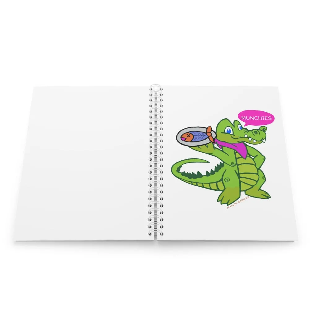 Munchies the Crocodile Spiral Notebook