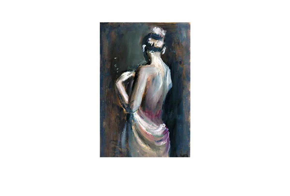 Naked Lady Painting | Canvas Wall Art Print