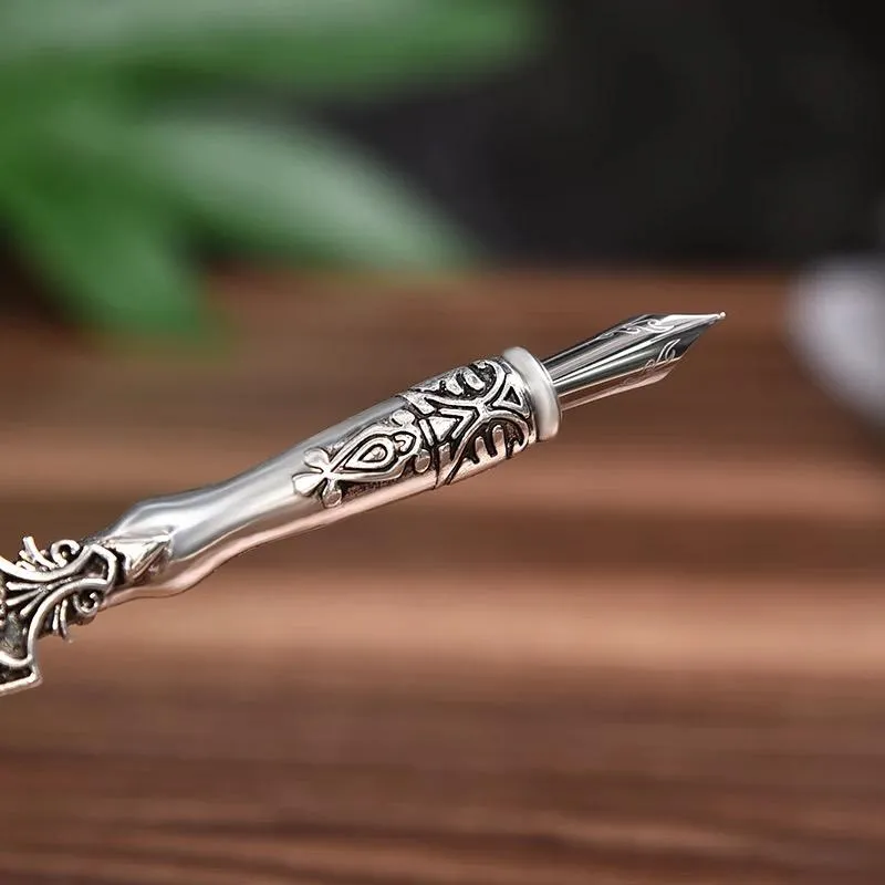 Natural Goose Retro Feather Calligraphy Dip Quill Pen