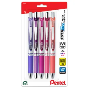 Pentel EnerGel RTX Retractable Liquid Gel Pens 0.7mm 5/Pkg - Passion Expressions