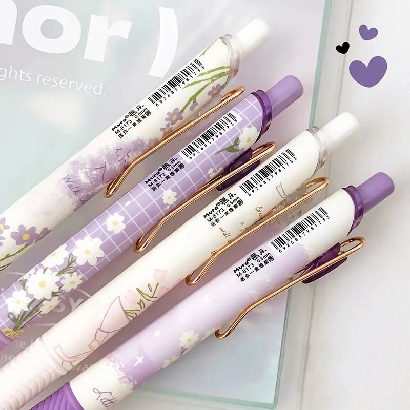 Purple Daisy Gel Pens