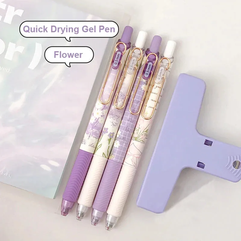 Purple Daisy Gel Pens