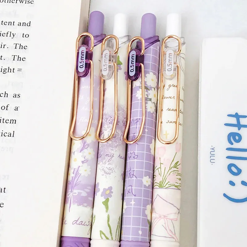 Purple Daisy Gel Pens