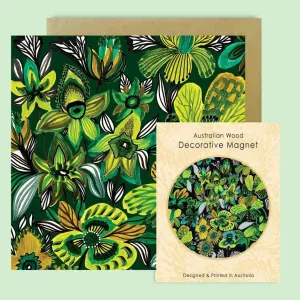 Rainforest Flora Magnet & Card Gift Set