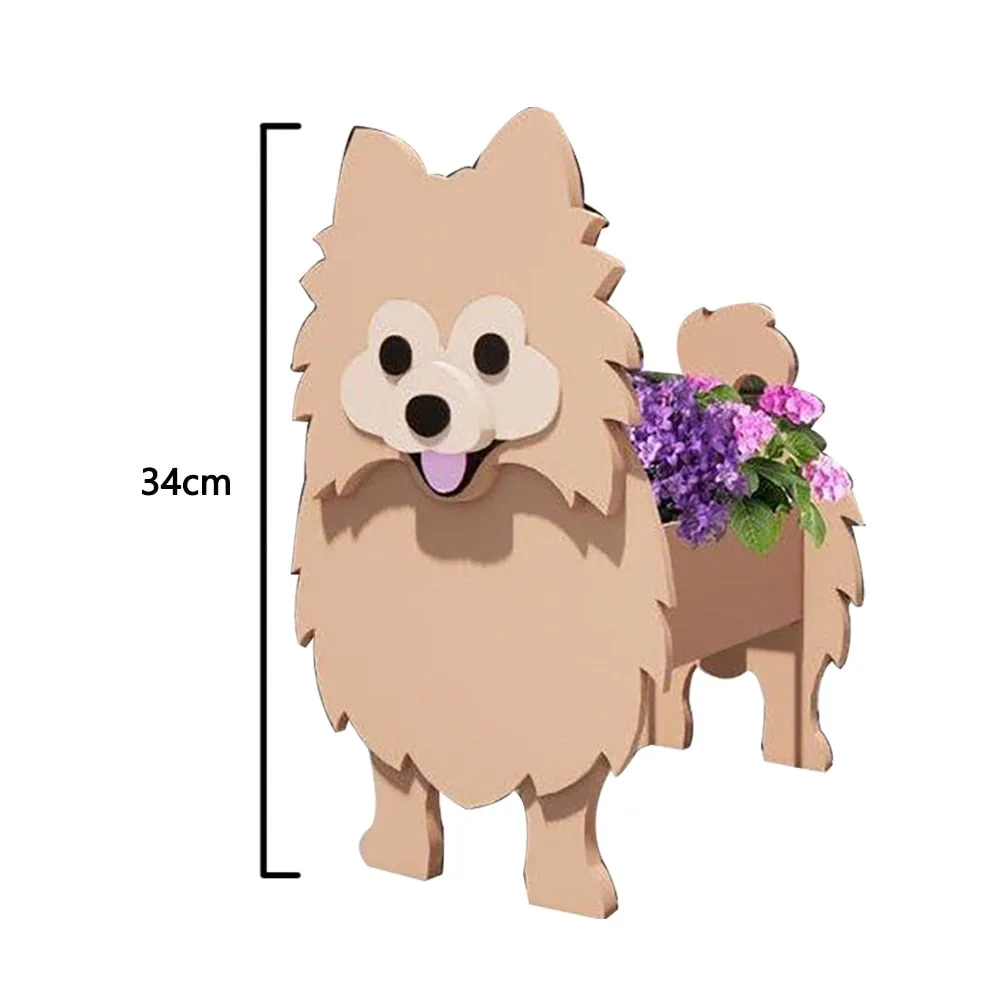 Realistic Dog flower planters