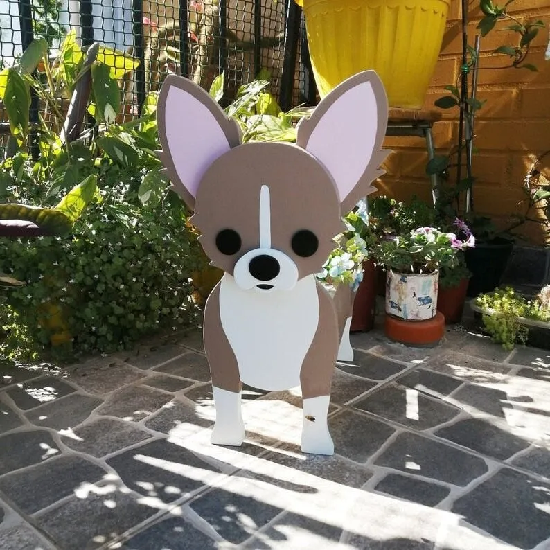 Realistic Dog flower planters