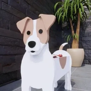 Realistic Dog flower planters