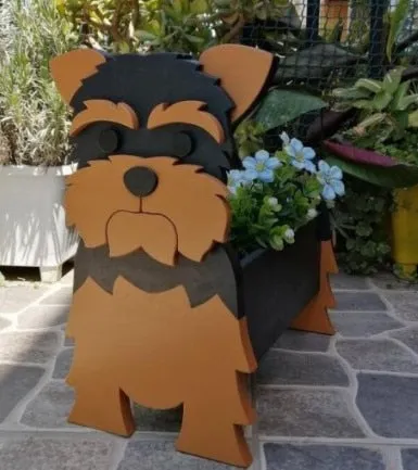 Realistic Dog flower planters