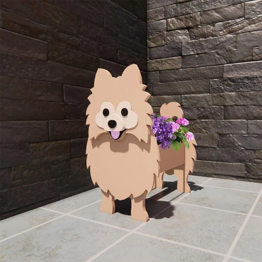 Realistic Dog flower planters