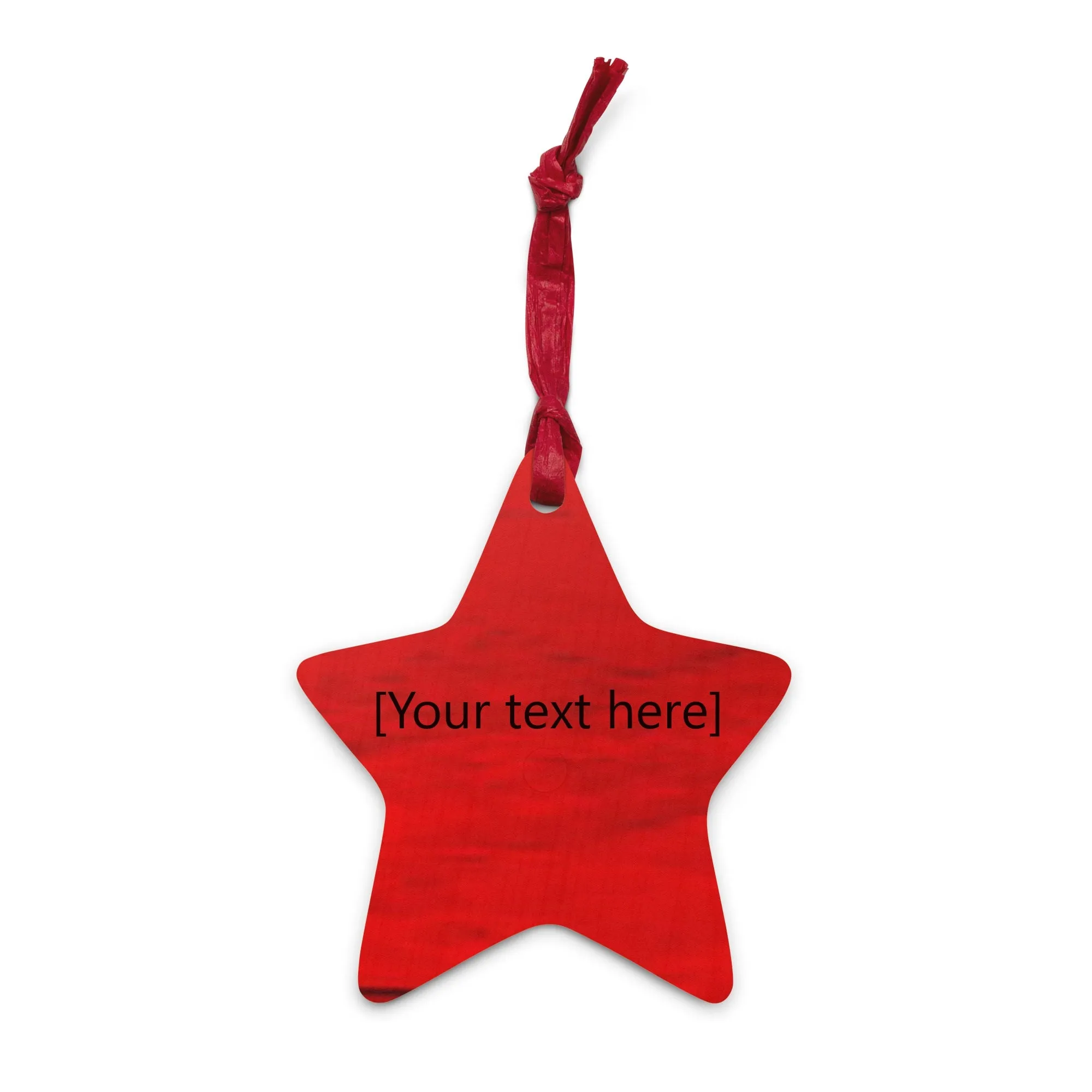 Red Wooden ornament Blanks - Personalized