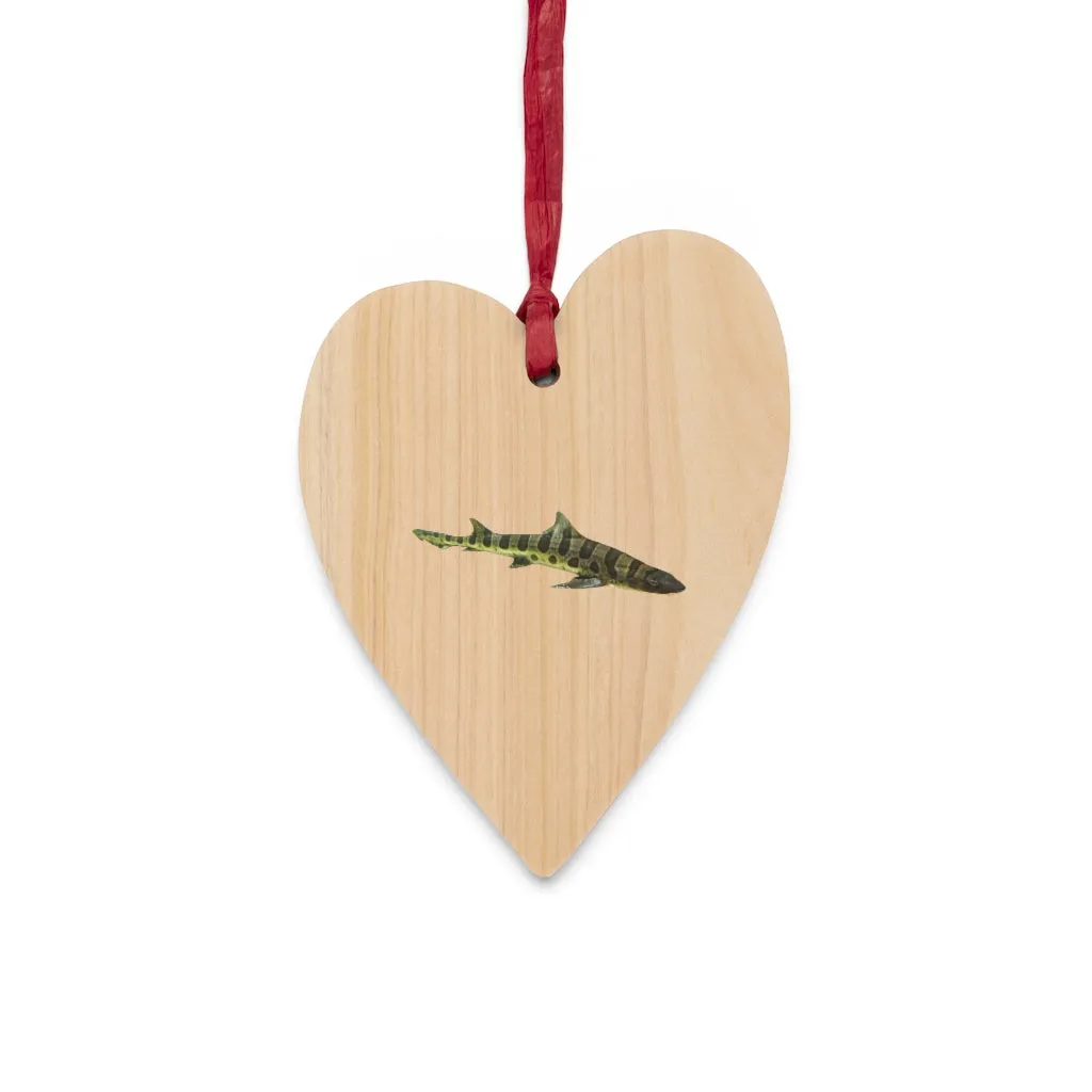 Shark Wooden Christmas Ornaments