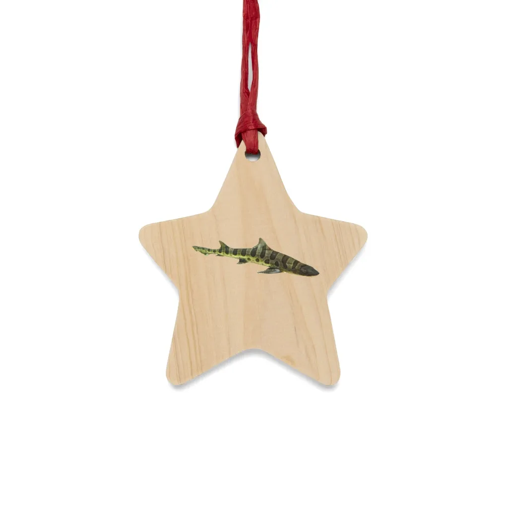 Shark Wooden Christmas Ornaments