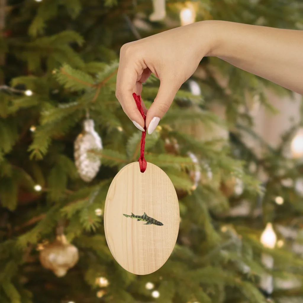 Shark Wooden Christmas Ornaments