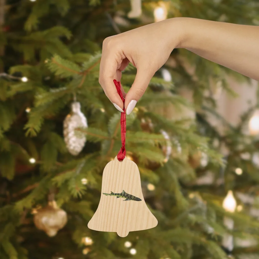 Shark Wooden Christmas Ornaments