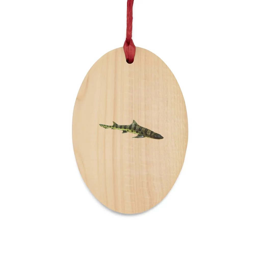 Shark Wooden Christmas Ornaments