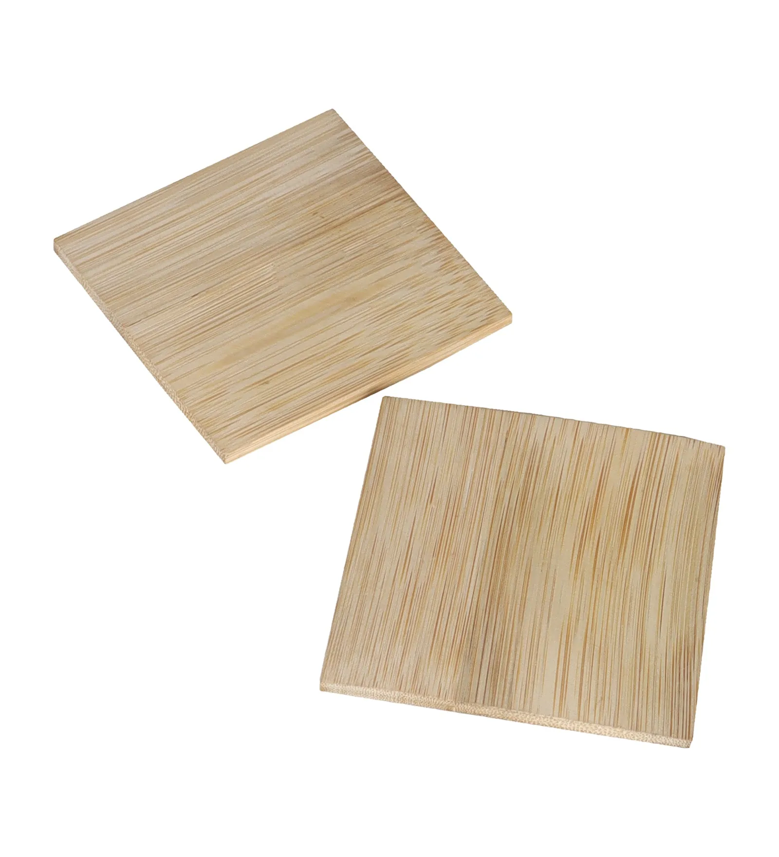 SILPAKARMAN Bamboo Coasters Plain Design- Set Of 6