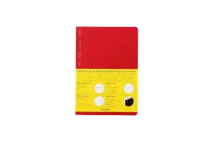 Stalogy 1/2 Year Notebook - A6 - Grid - 186 Pages - Red