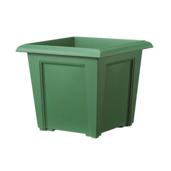 Stewarts 40cm Green Regency Square Plastic Garden Planter