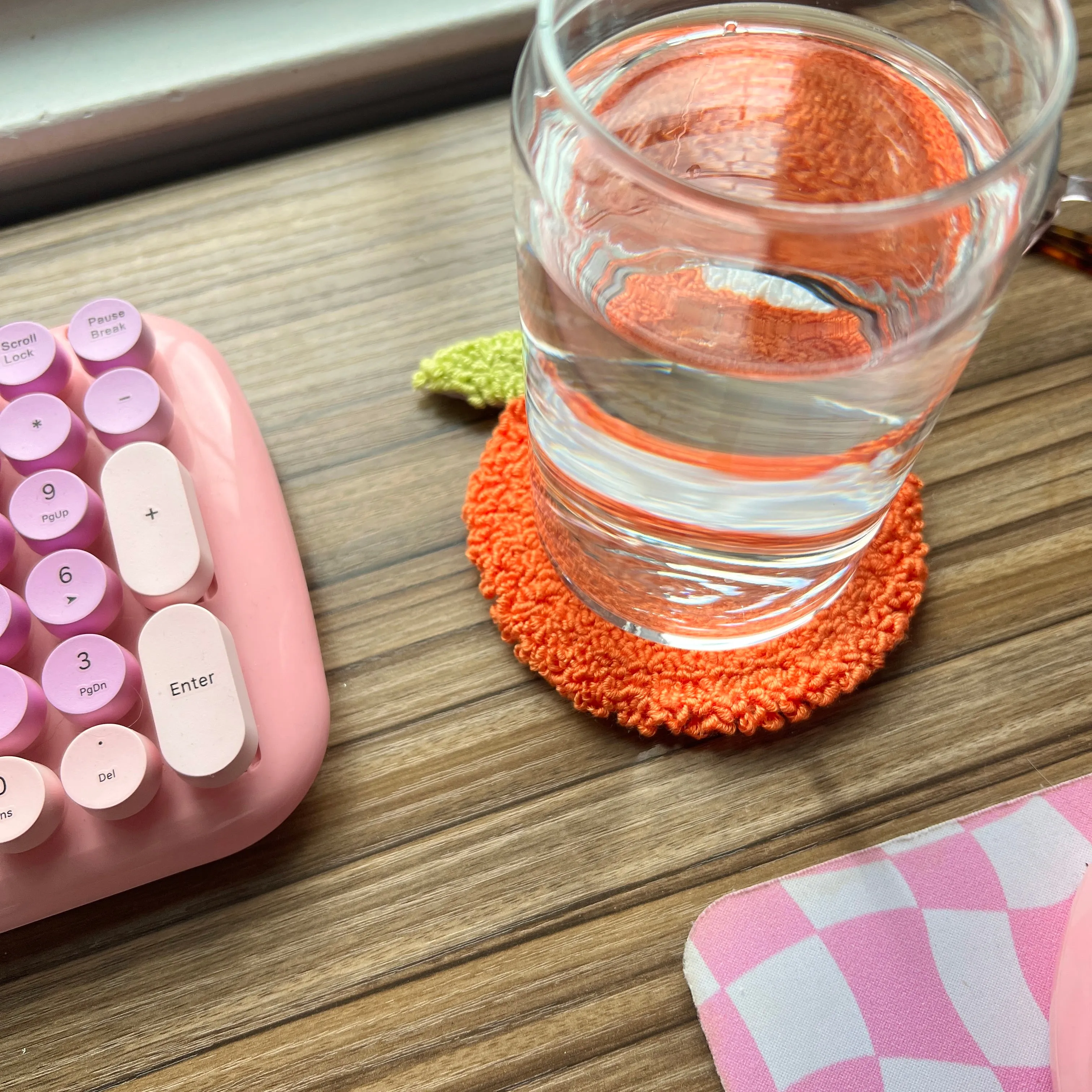 Tangerine Coaster | Tufted Mug Rug