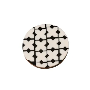 Trellis Wood Round Coaster