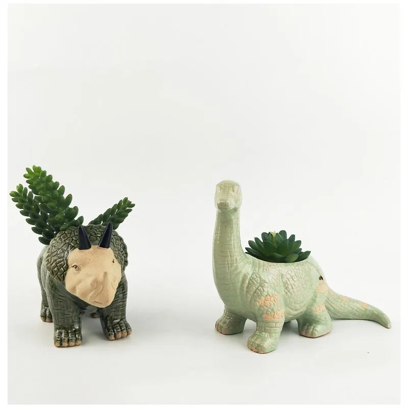 Triceratops Dinosaur Planter