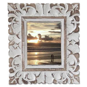 White Carved Frame, Small