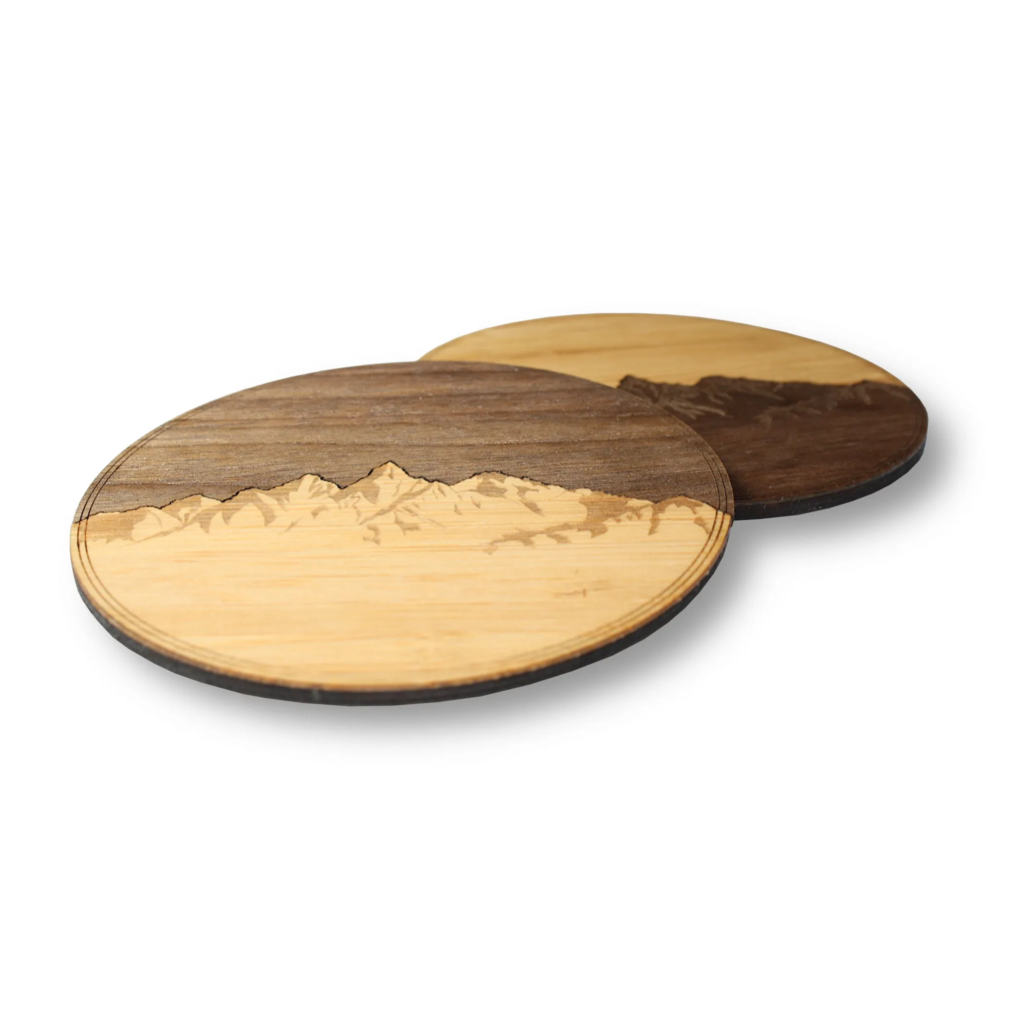 Wooden Coasters 4" (Sawtooth Mountains) 4-Pack