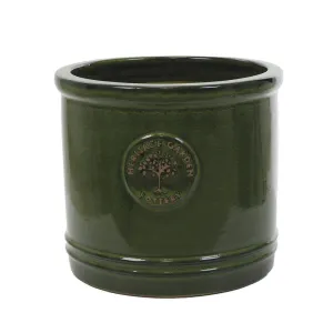 Woodlodge 38 Glazed Dark Green Heritage Cylinder Pot