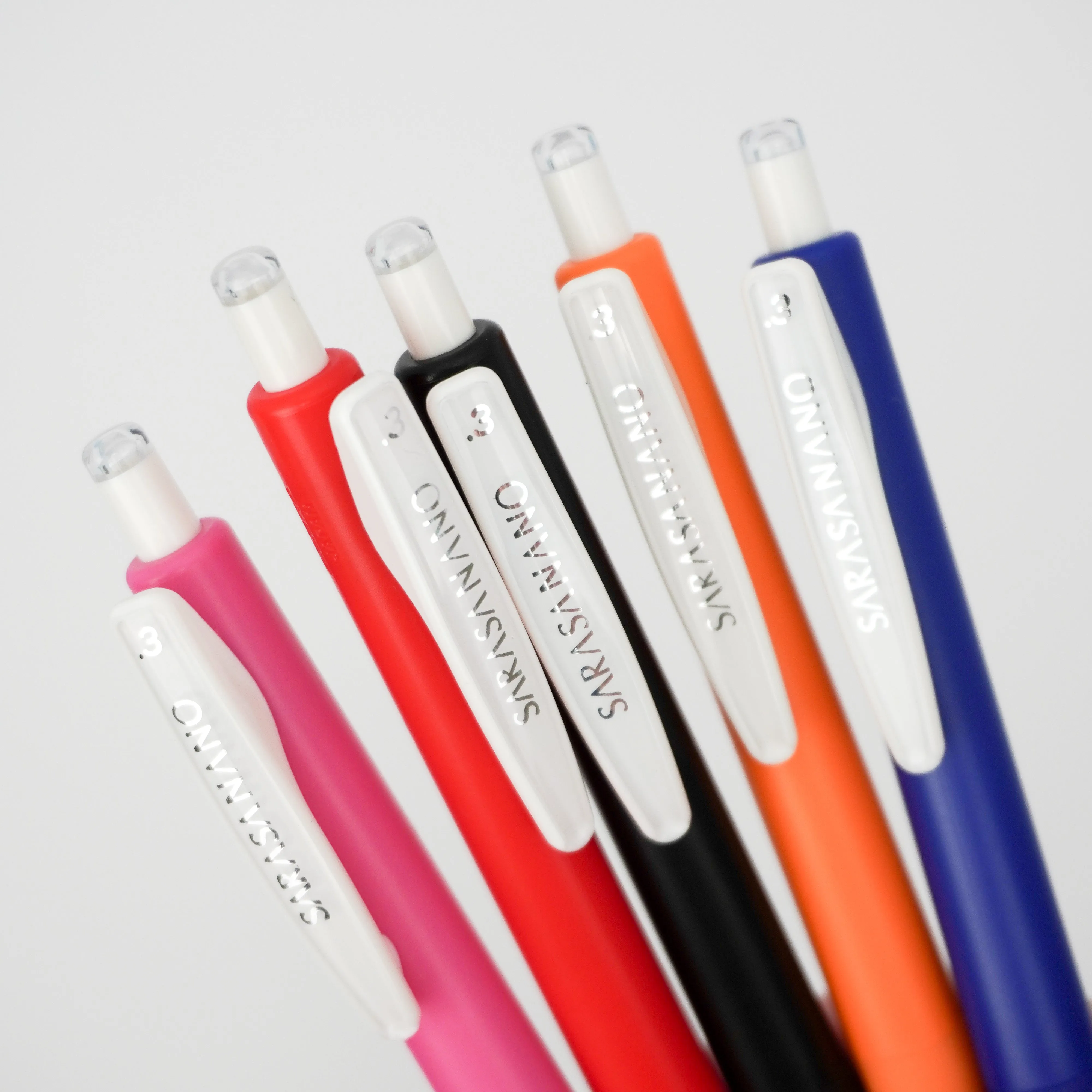 Zebra Sarasa Nano Gel Pen 5 Color Set (0.3mm) - Basic Colors